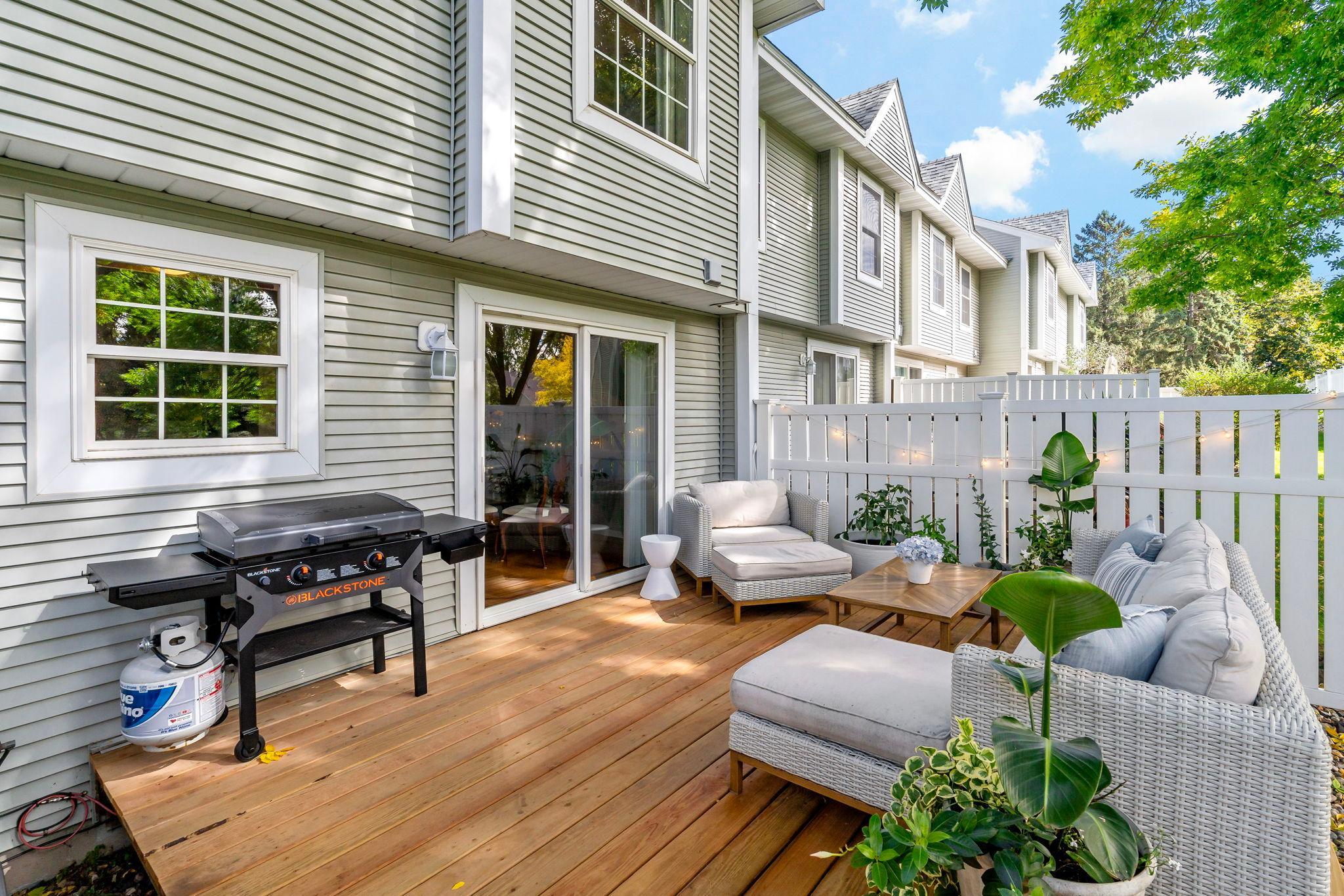 Step outside from the dining room onto the new cedar-toned deck, completed in July 2026. With plenty of room for outdoor seating and grilling, it creates a great extension of the home’s living space.