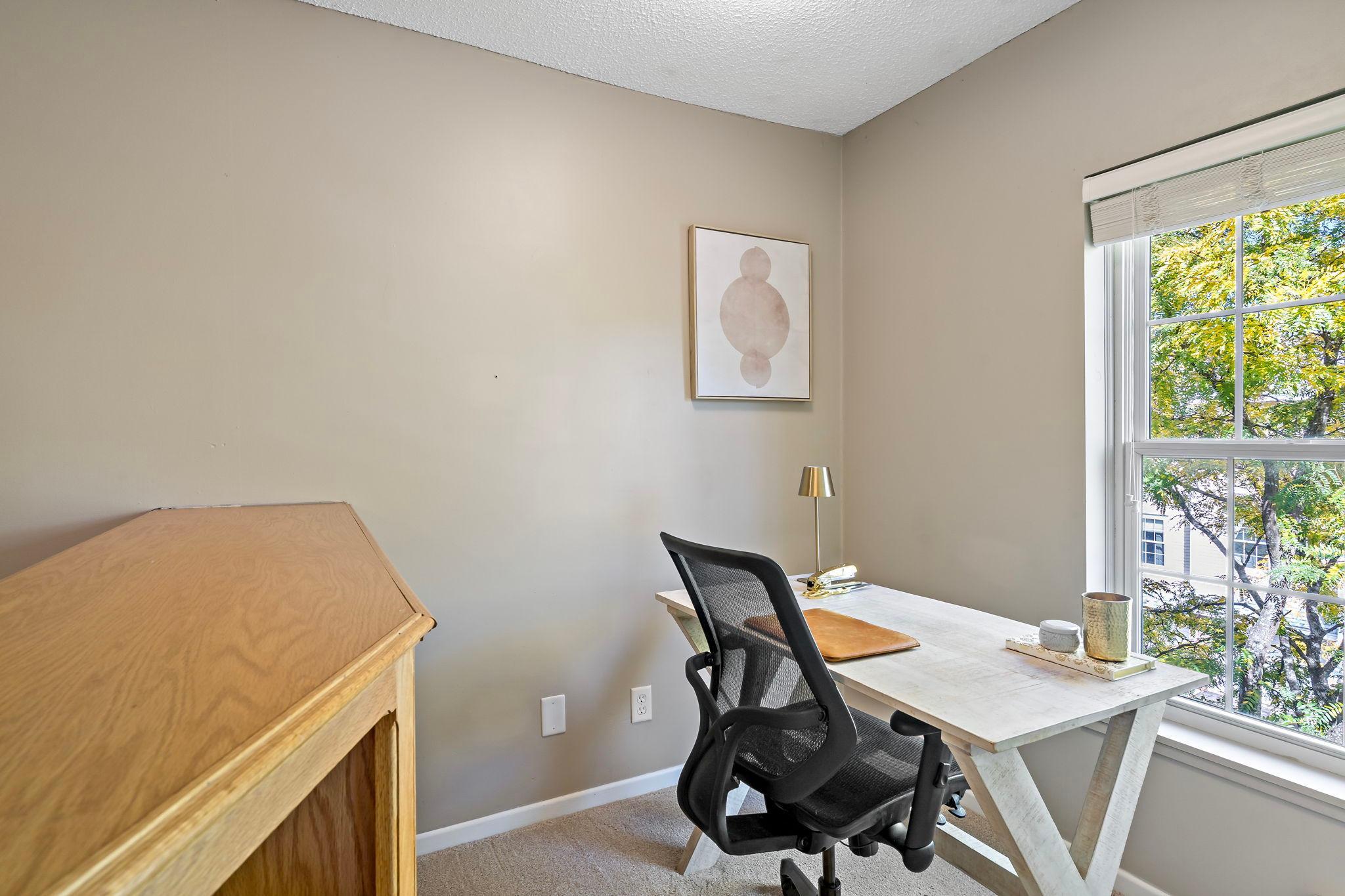 A second view features a large window for natural light and is perfectly sized for a home office, study area or creative space.