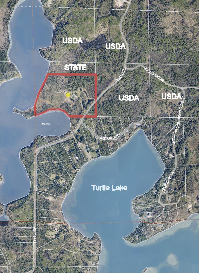 GIS Map Surrounded by Federal/State Land