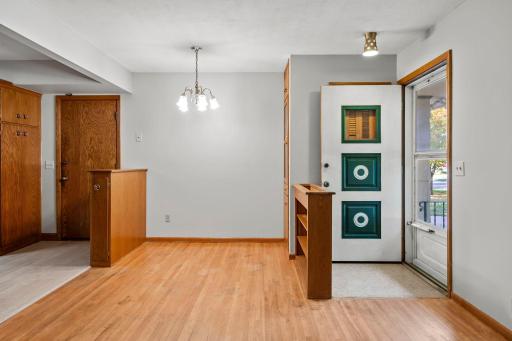 Original solid wood mid-century door with tons of character.