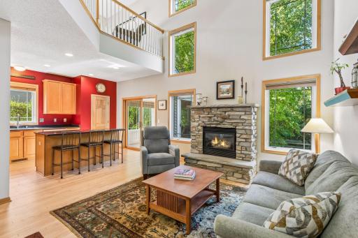 Open floor plan and two-story vaulted ceilings!