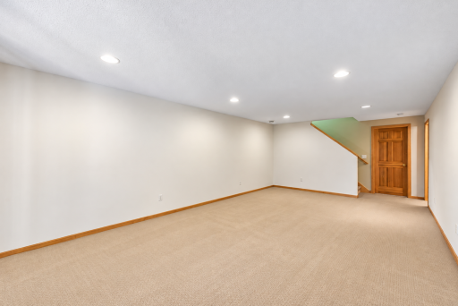 Lower level family room with new carpet!
