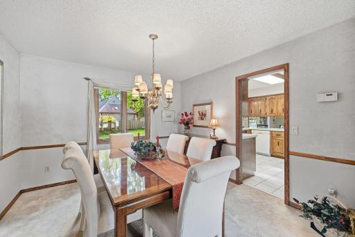 Dining room conveniently leads into the kitchen