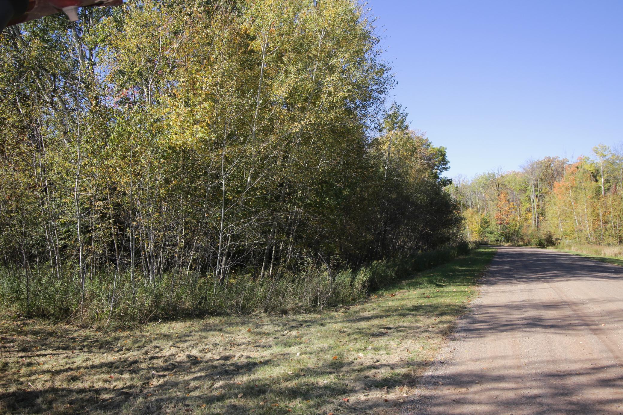 Looking toward the west at the access to the lot.