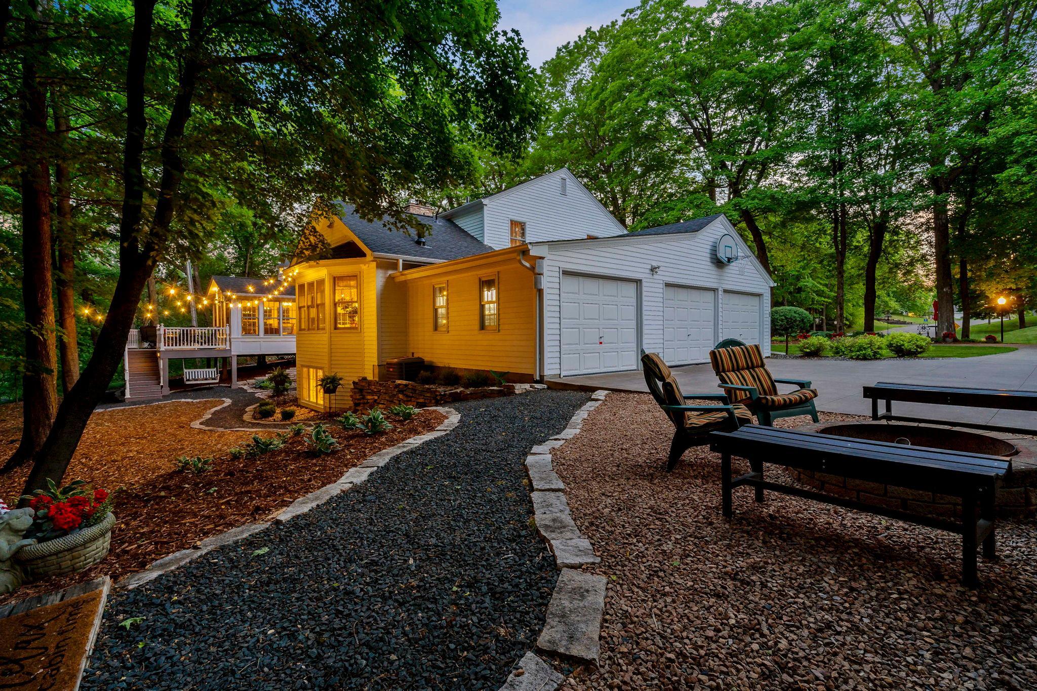 Twilight views from the paths throughout the property