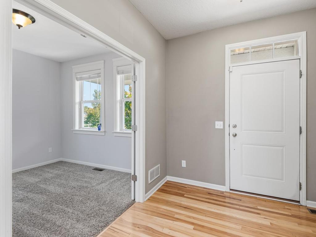 Main floor office with french doors!