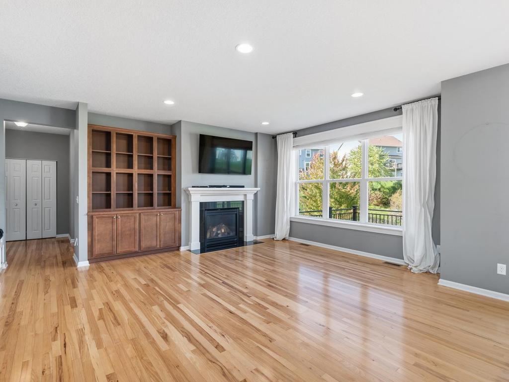 Big windows, recessed lighting and wall mounted TV is included!