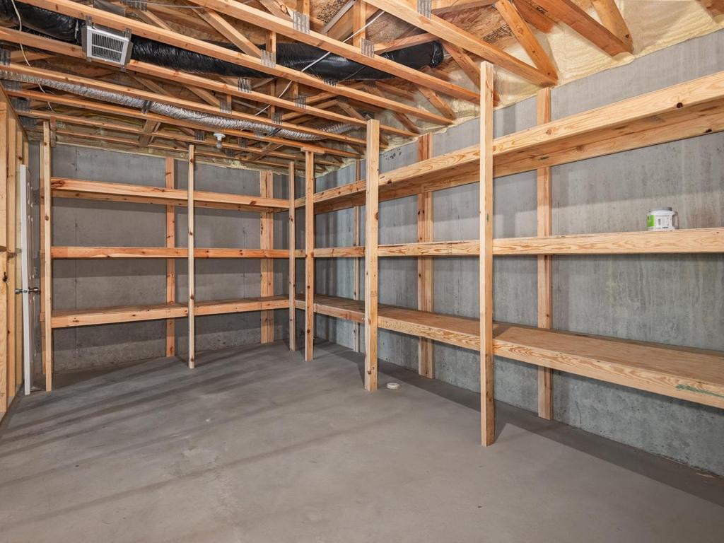 Great amount of storage with shelving!