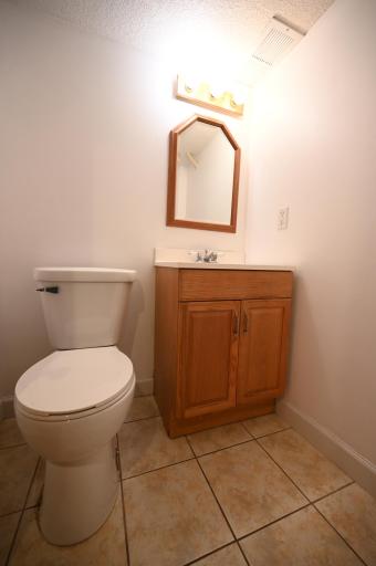 3/4 Bath with walk-in shower in lower level. Check behind the door!