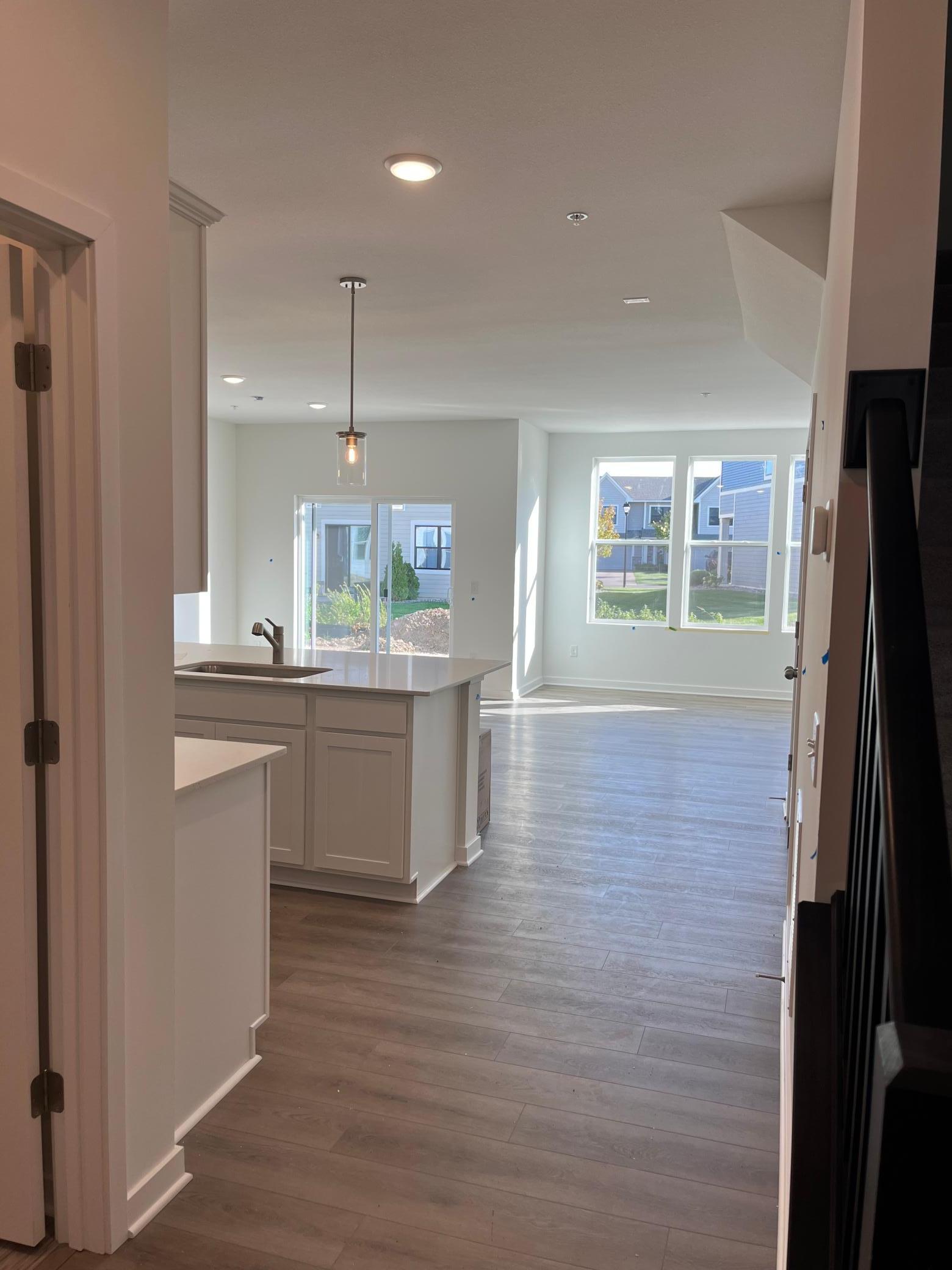 Entering the kitchen through the front door