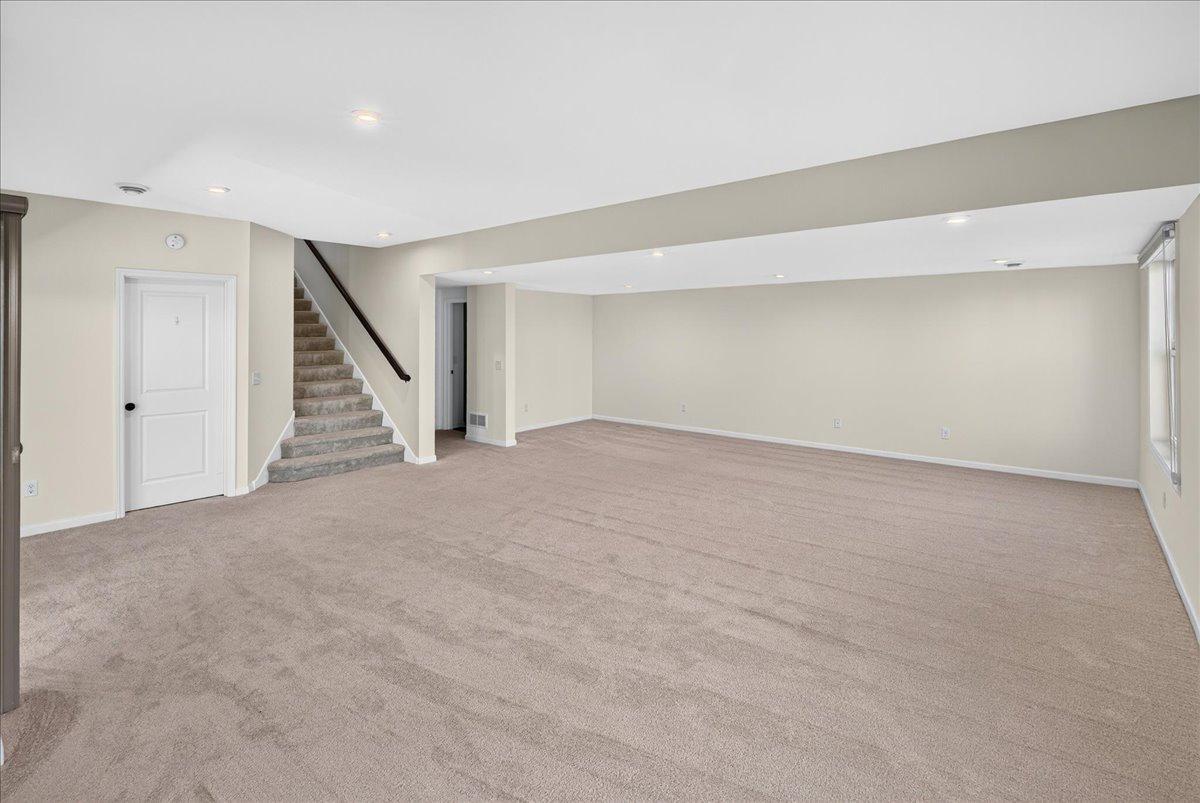 An impressive amount of finished living space with endless possibilities for entertaining, relaxing, or creating additional activity areas.