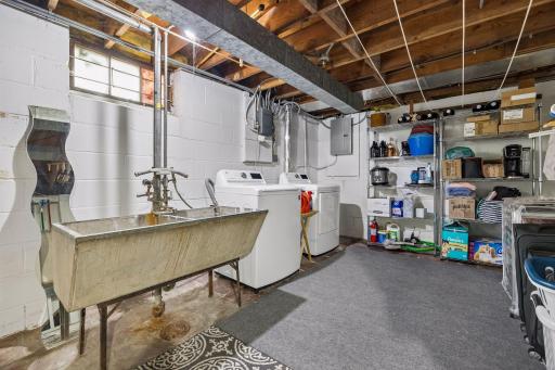 The laundry is located in the lower level and offers an updated LG washer and dryer.