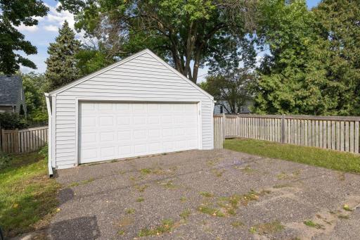 The two car garage is perfect for parking and storage!