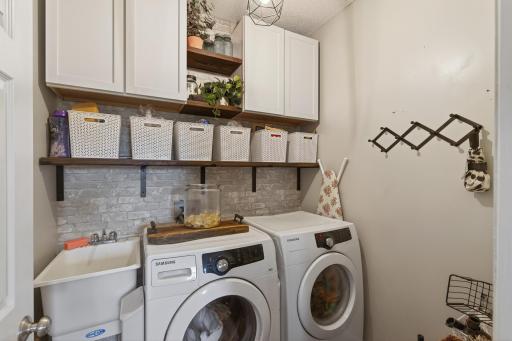 Main Level Laundry Room with Utility Sink