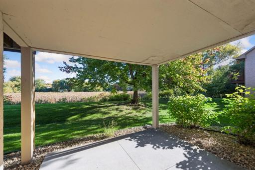 Access to the patio from the lower level family room