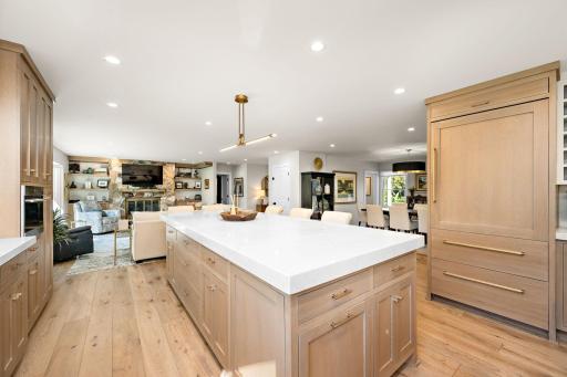 European whit oak floors throughout the entertaining area