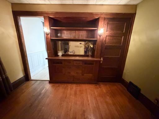 Dining room with original built in buffet