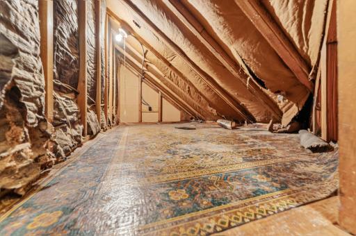 Additional attic storage in 4th bedroom closet
