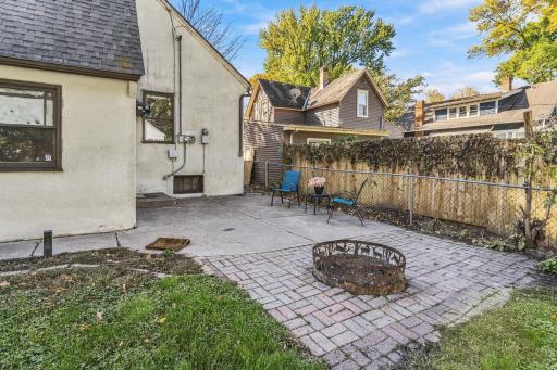 Great space in back yard for fires, hanging out, and enjoying nature.