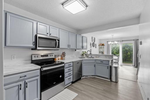 Kitchen professionally painted cabinets