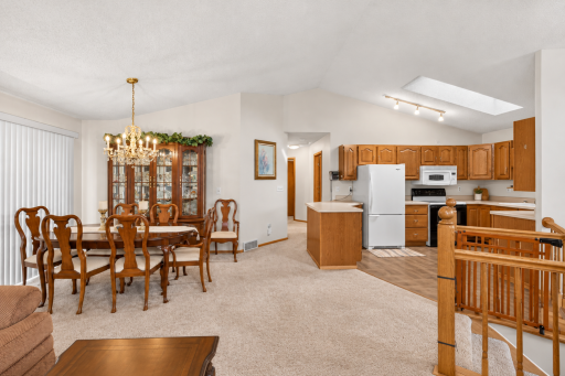 Warm Open floor Plan-AI enhanced kitchen