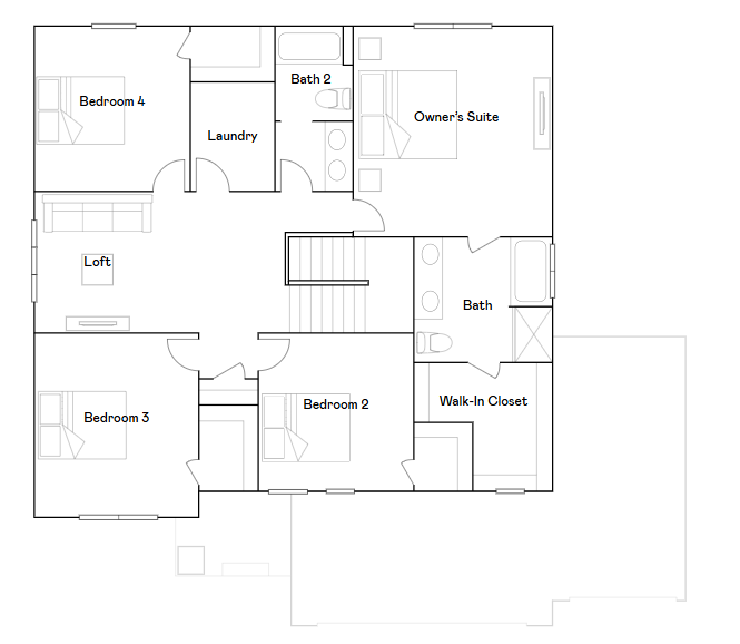 Lewis upper level floorplan