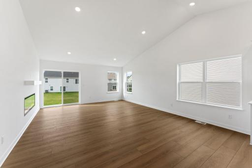 The dining area sits between the kitchen and Great Room and is ready for everything from family meals to game nights.