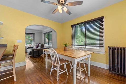Open flow into the dining area for easy everyday living.