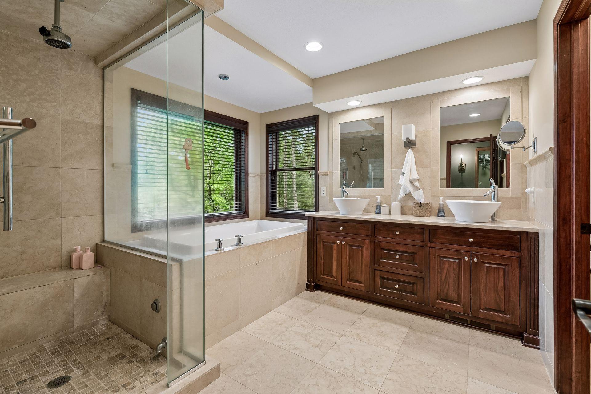 Unwind in the spa like private primary bath