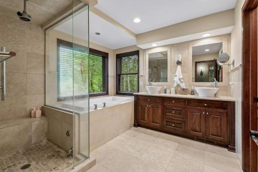 Unwind in the spa like private primary bath