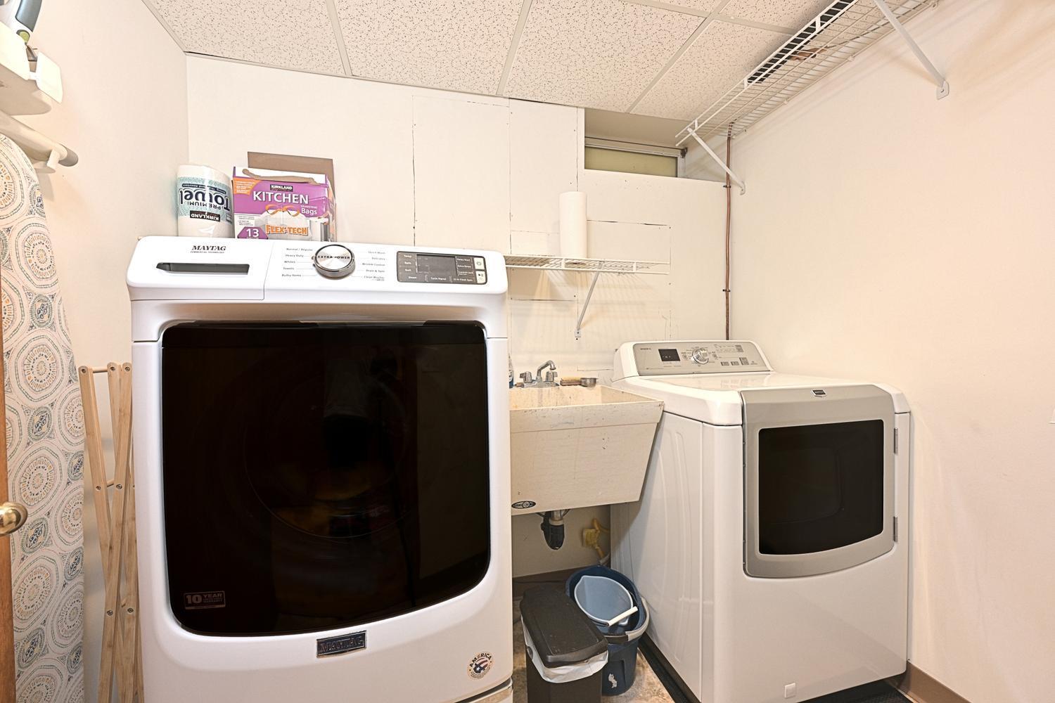 Lower level laundry room