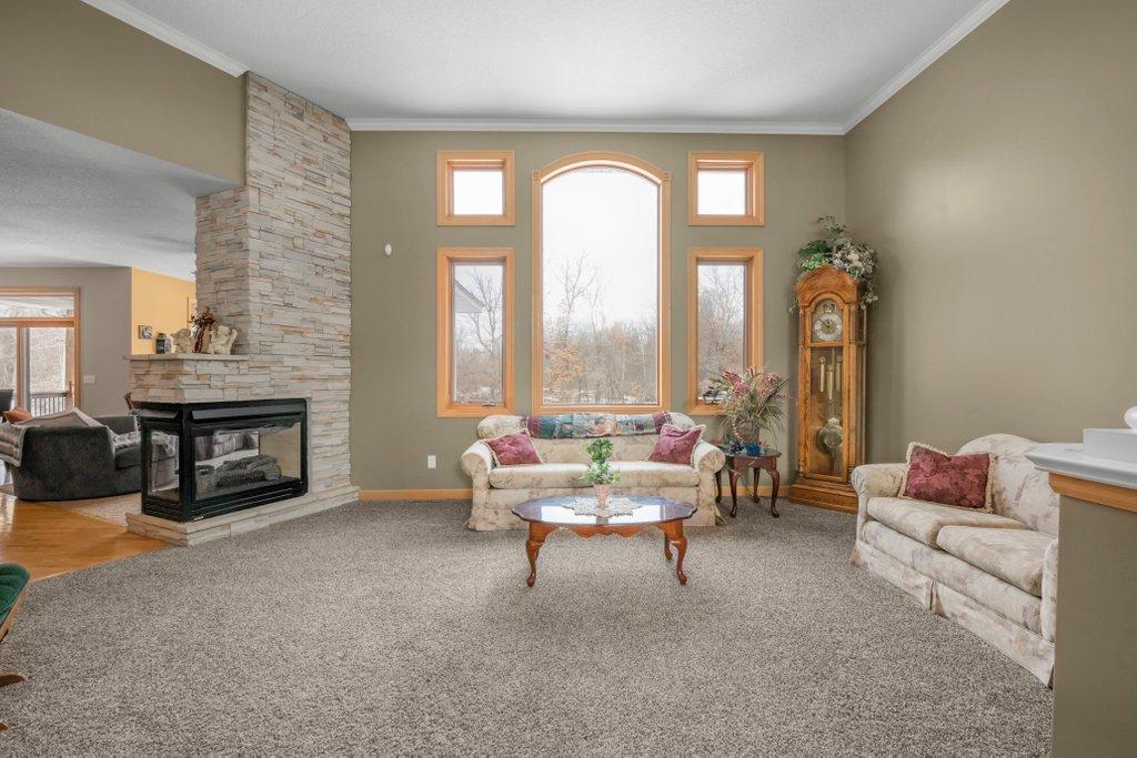 Main floor living room with picture perfect views!