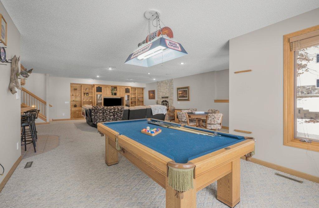 Lower level amusement room.