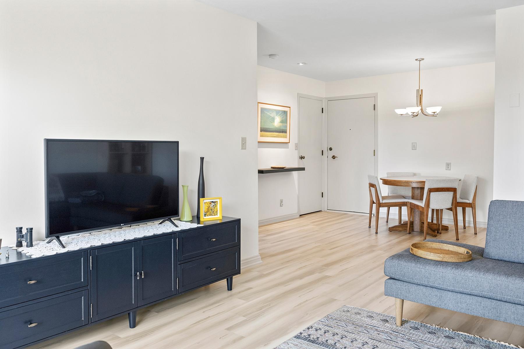 Another view of the living/dining areas.