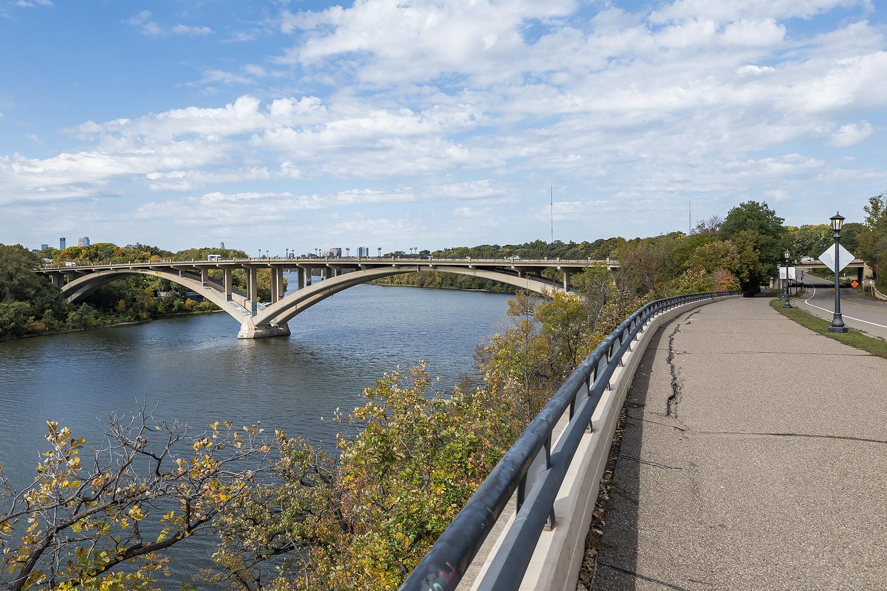 Biking and walking trails along the river, right out front.