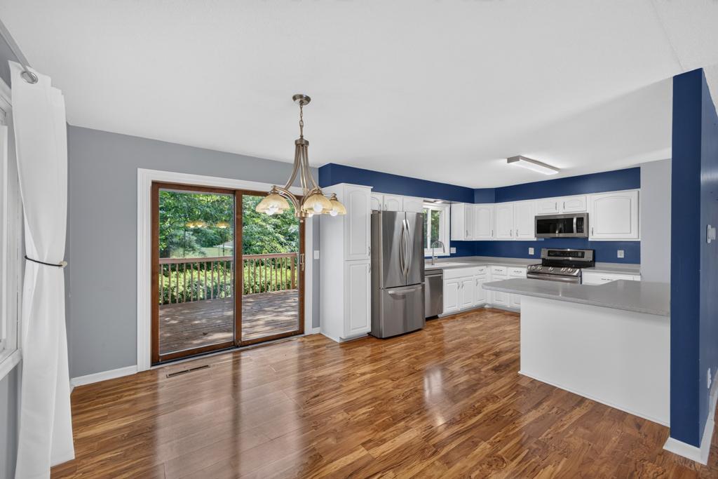 Take the dining outside with convenient access to the deck & patio.