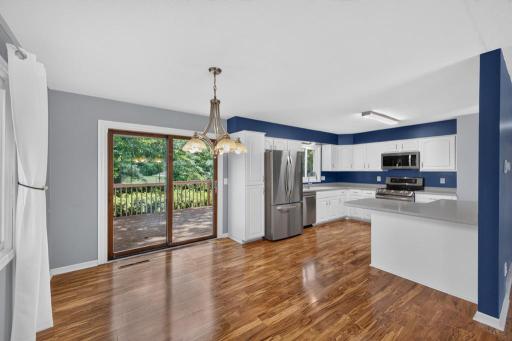 Take the dining outside with convenient access to the deck & patio.