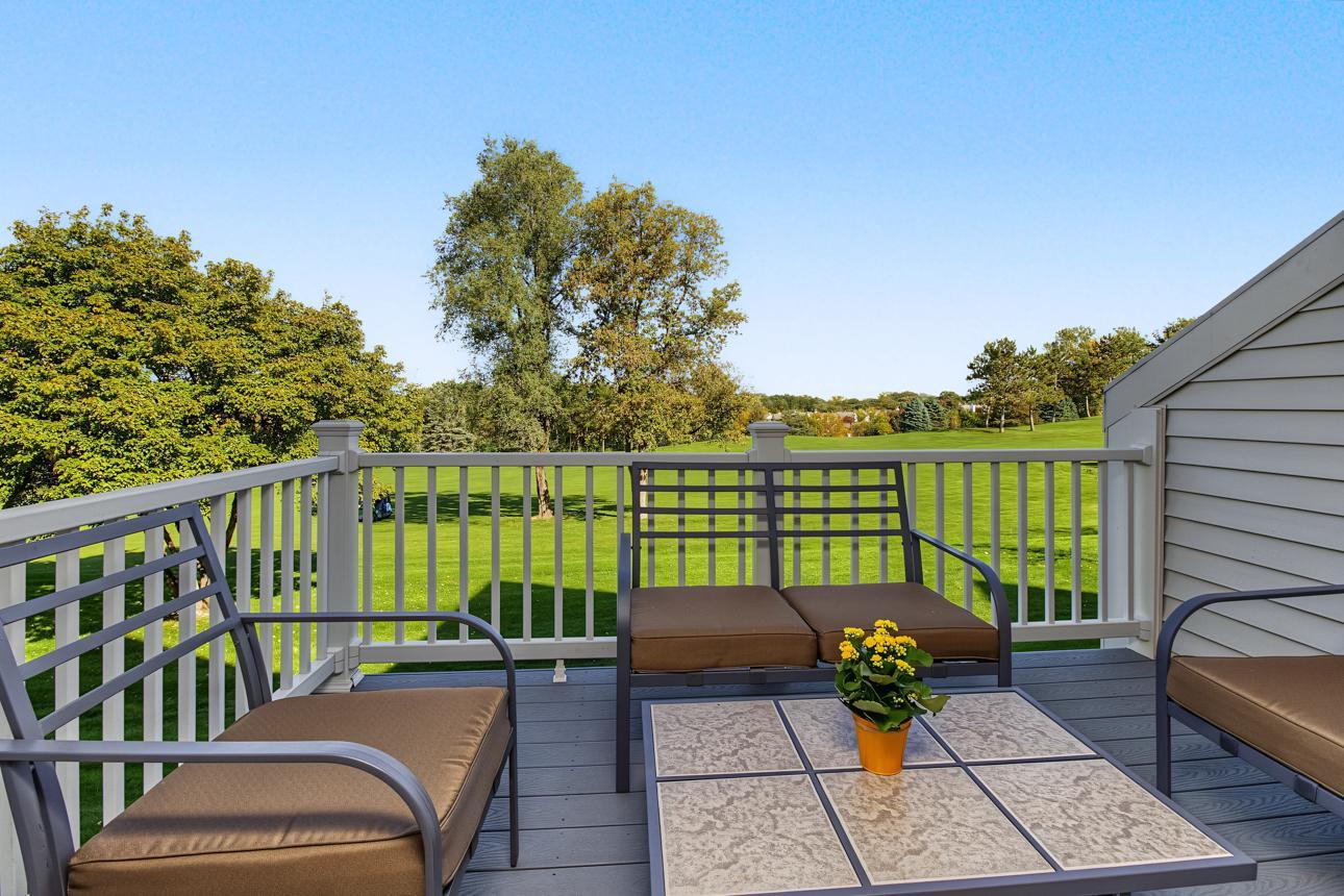 Maintenance free deck overlooks the golf course.
