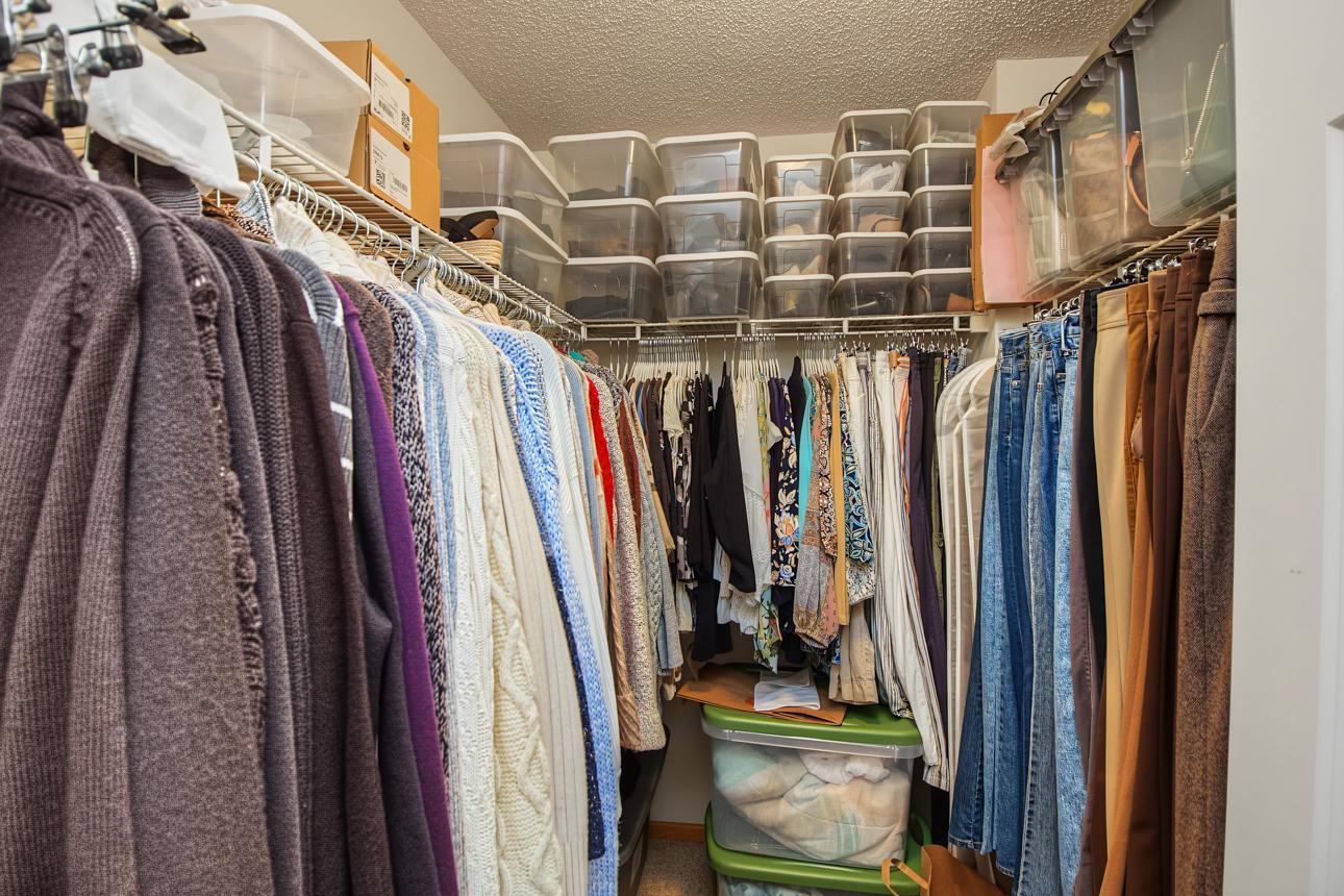 Very functional walk in closet is included in the primary suite.