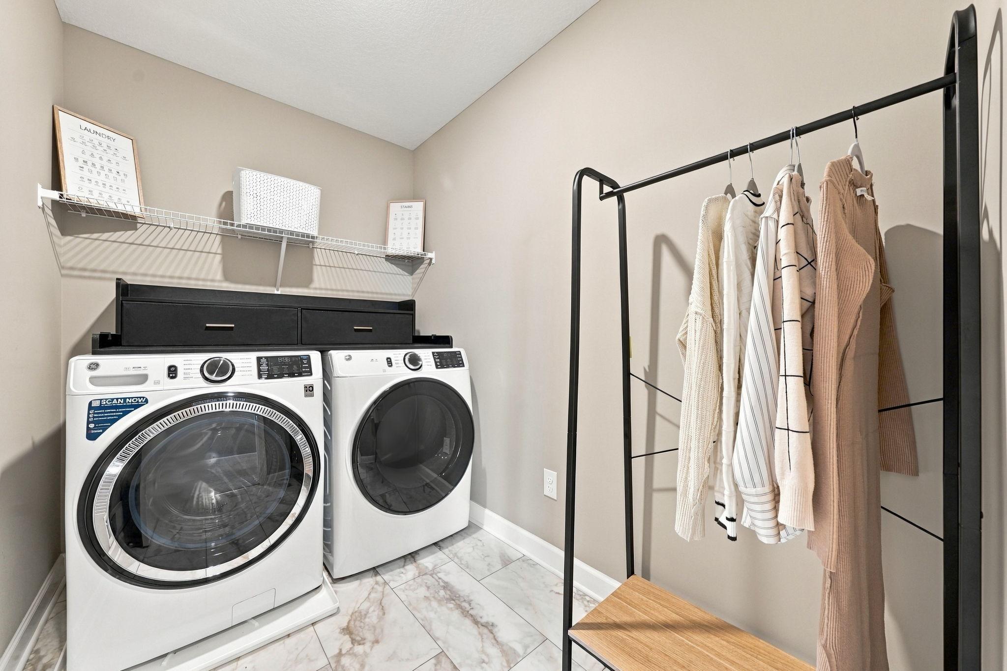 Upper level laundry room.
