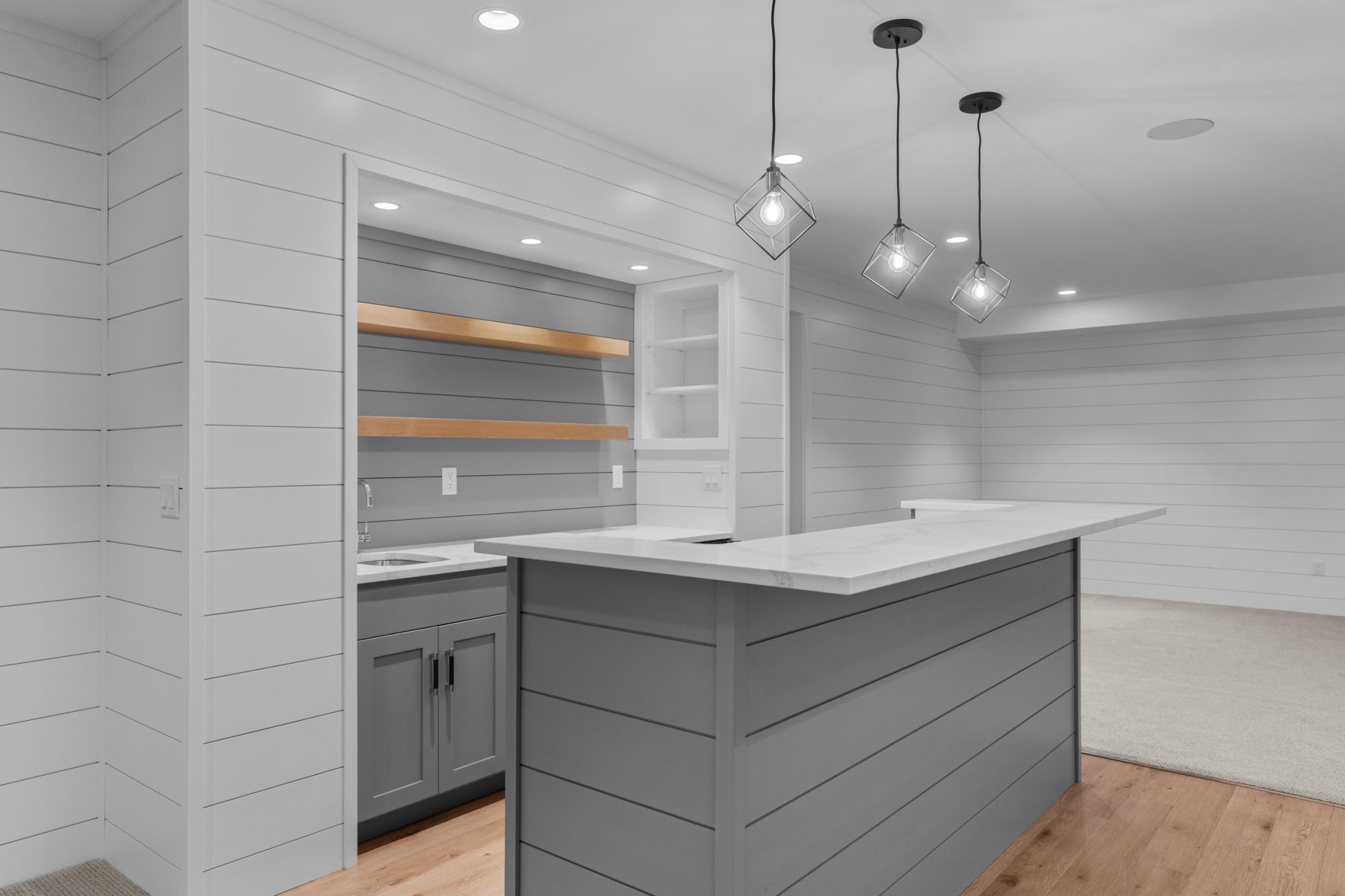 Wet Bar with Wine Fridge & Display