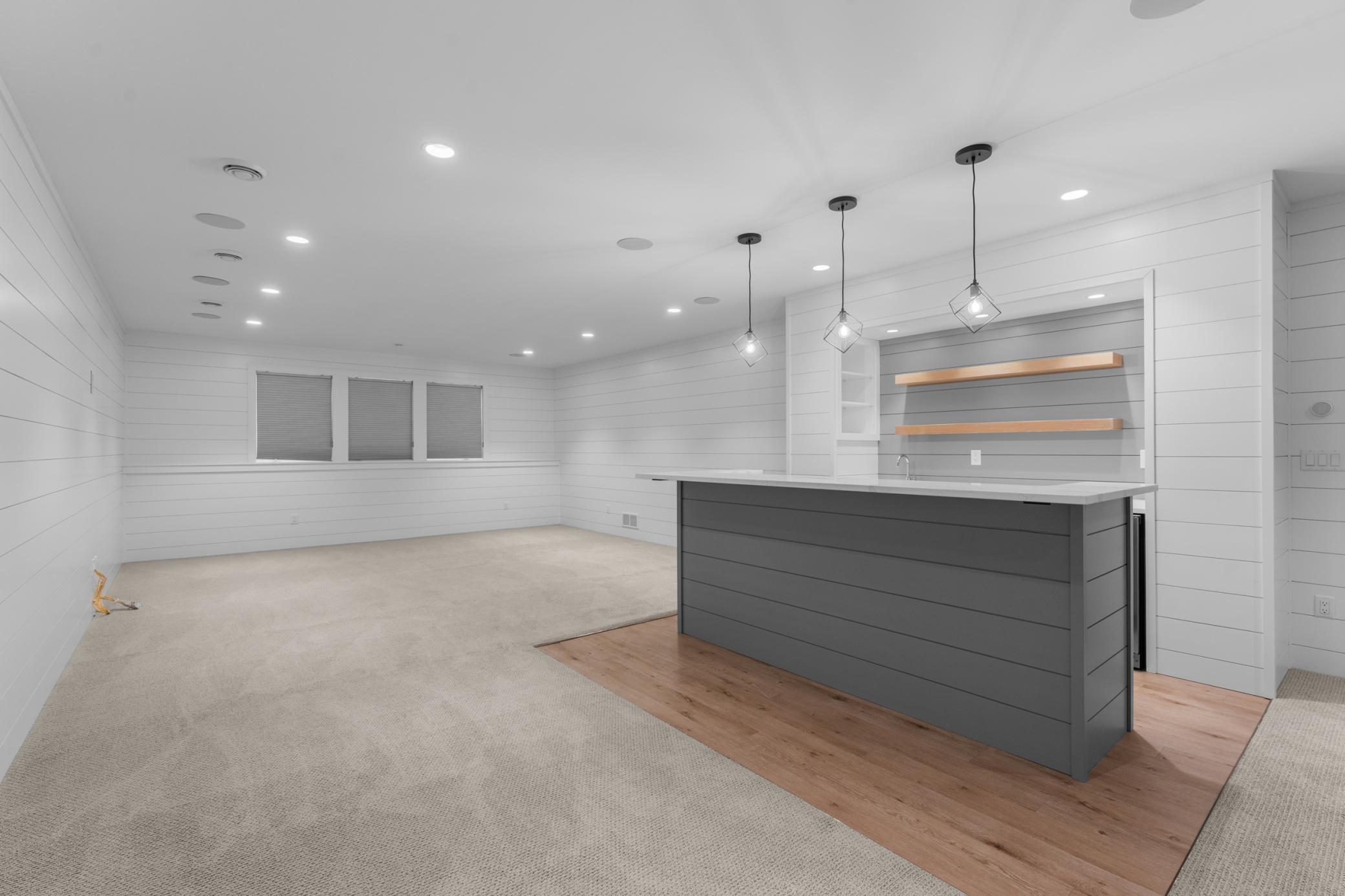 Lower-Level Family Room with Wet Bar