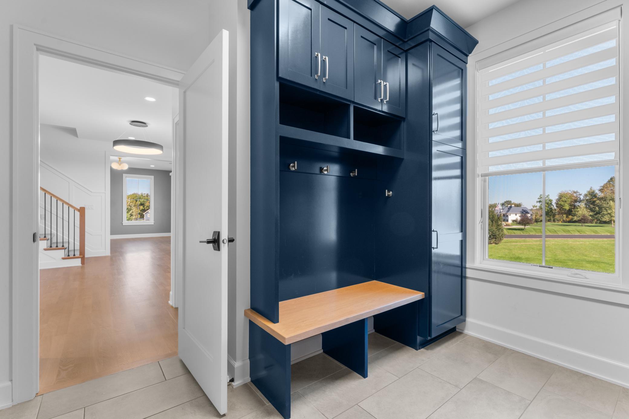 Mudroom with Built-In Lockers