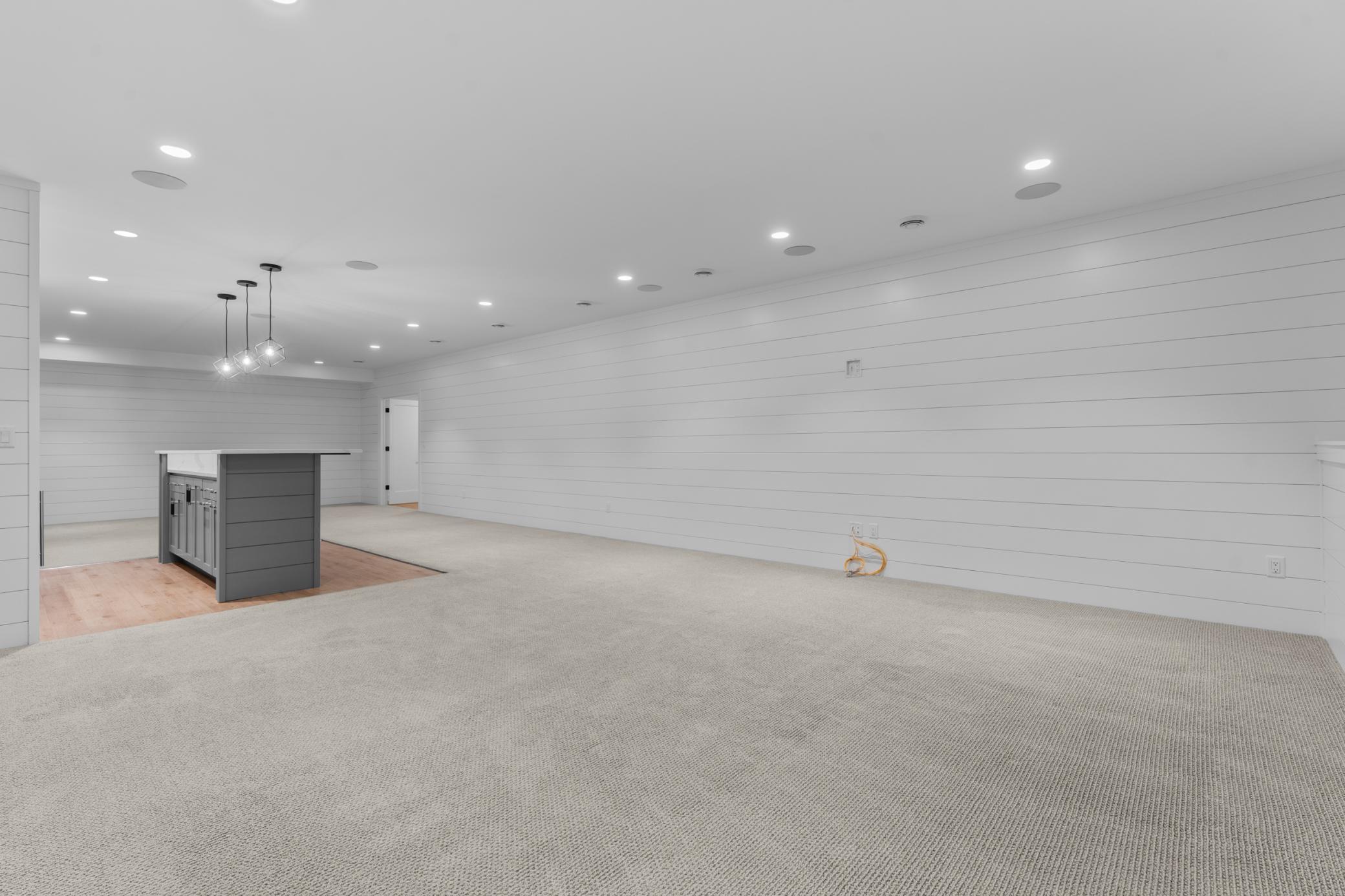 Lower Level Family Room & Theater Area