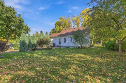 Nice flat backyard for easy mowing and yard games.