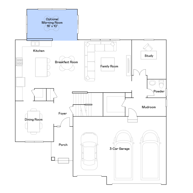 McKinley main level floorplan