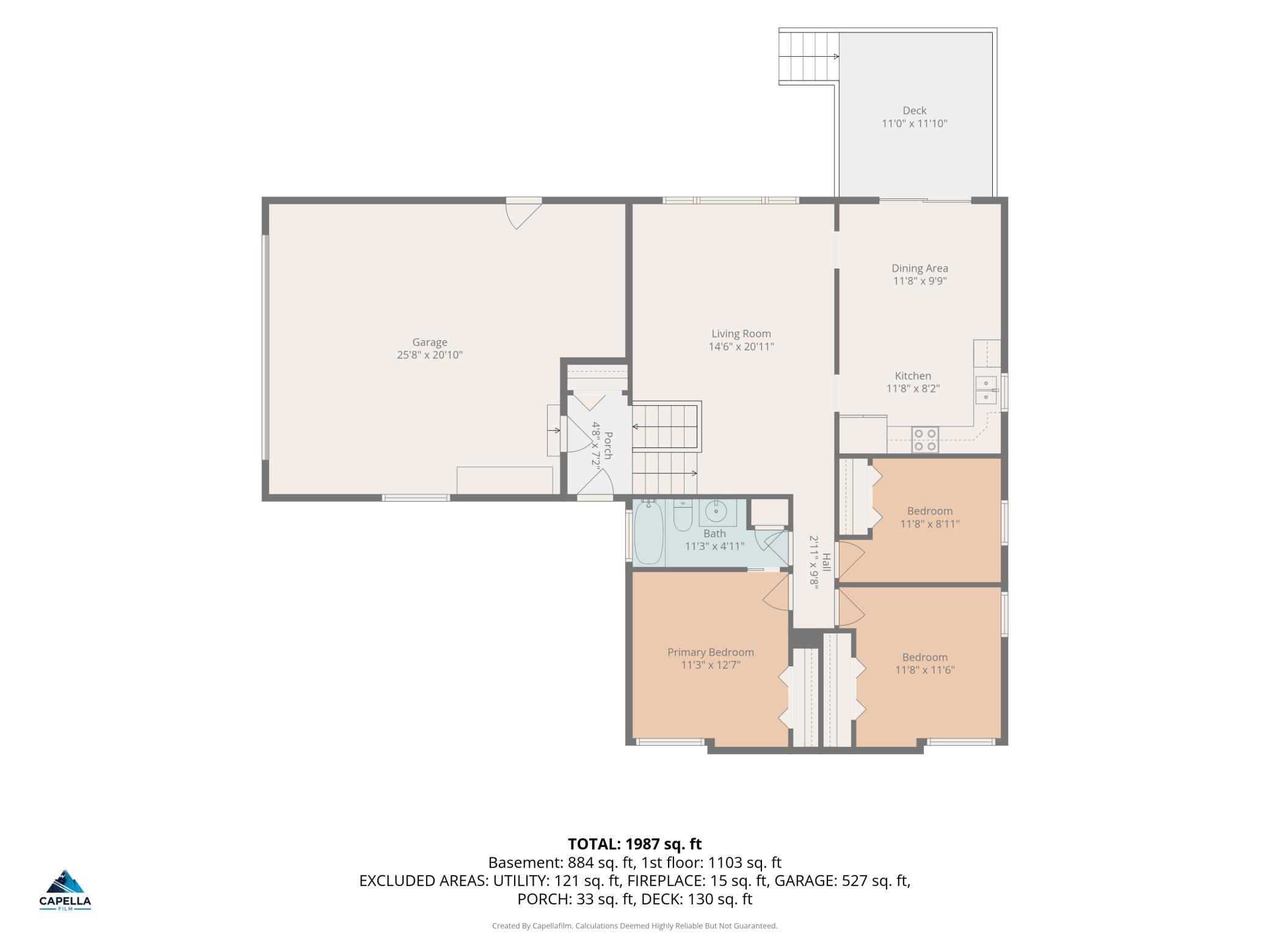 Main level floor plan