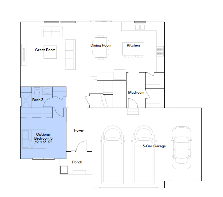 Lewis main level floorplan