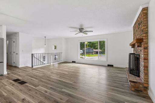 Large window fills the main level with natural light