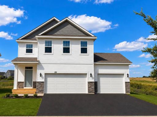 Welcome to The Elm, a 5 bedroom, 3 bathroom home in The Fields of Waconia. *Photo is virtually staged. Landscaping and trees will vary. Sod is not laid yet, but is included.